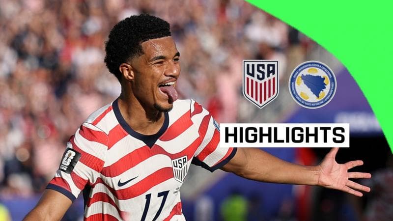 Balogun Scores & Sees Red as USA Beat Bosnia