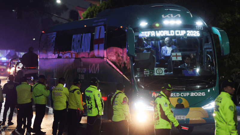 England Team Booed on Arrival at Mexico City Hotel